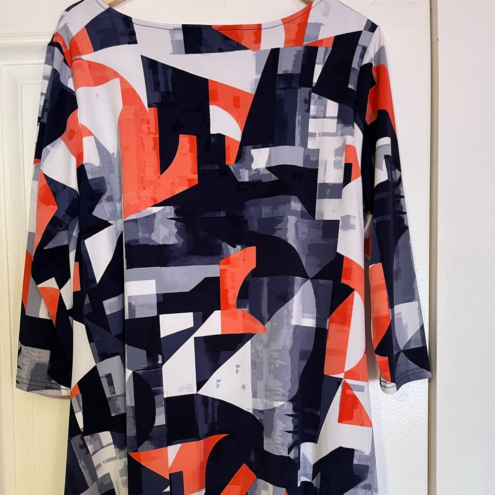 Alfani Geometric Print Women's Blouse - Black, White, Red